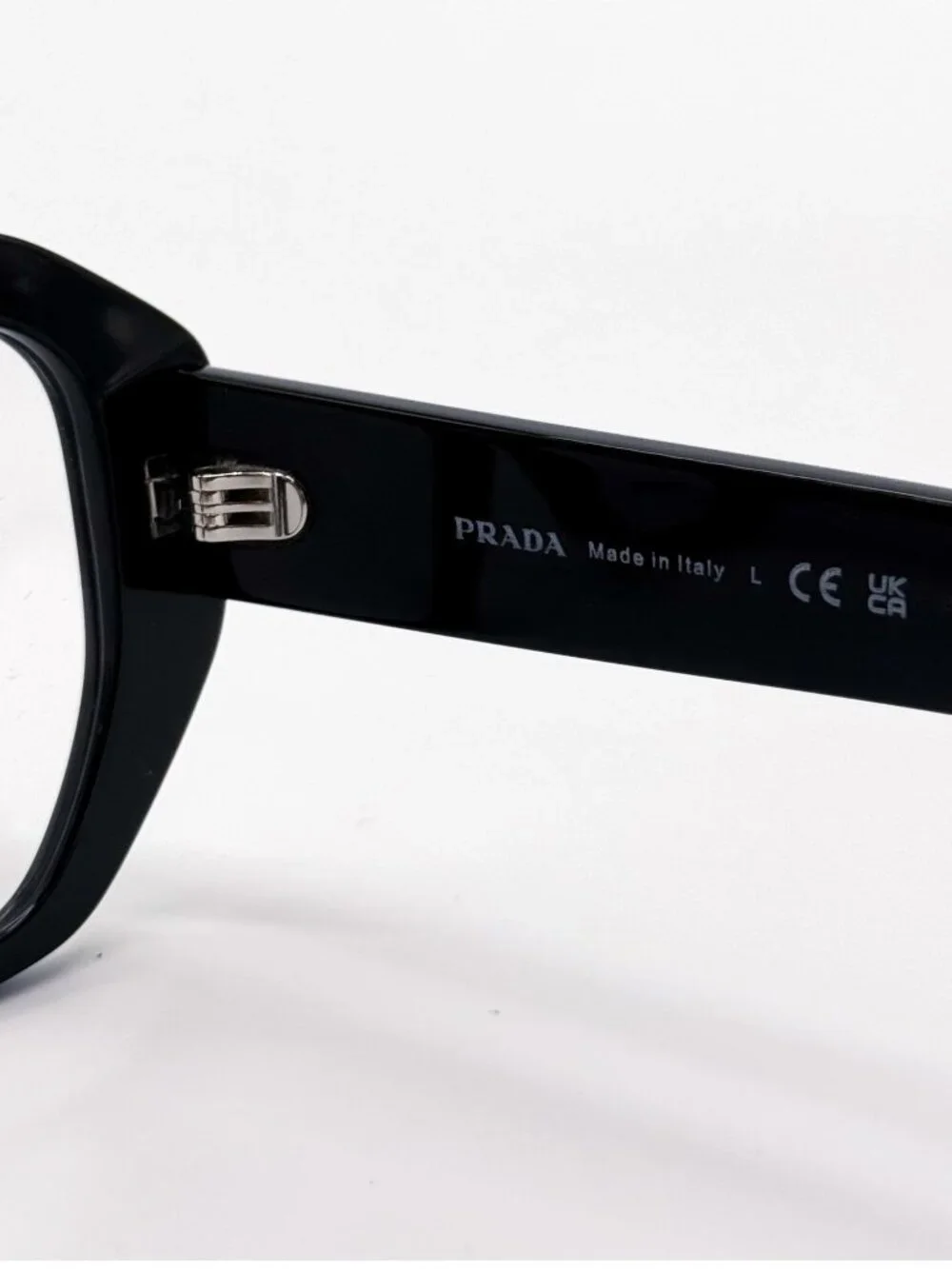 New Prada PR A07V Black Geometric Women Eyeglasses PRA07V 1AB1O1